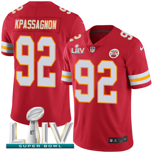 Kansas City Chiefs Nike #92 Tanoh Kpassagnon Red Super Bowl LIV 2020 Team Color Youth Stitched NFL Vapor Untouchable Limited Jersey
